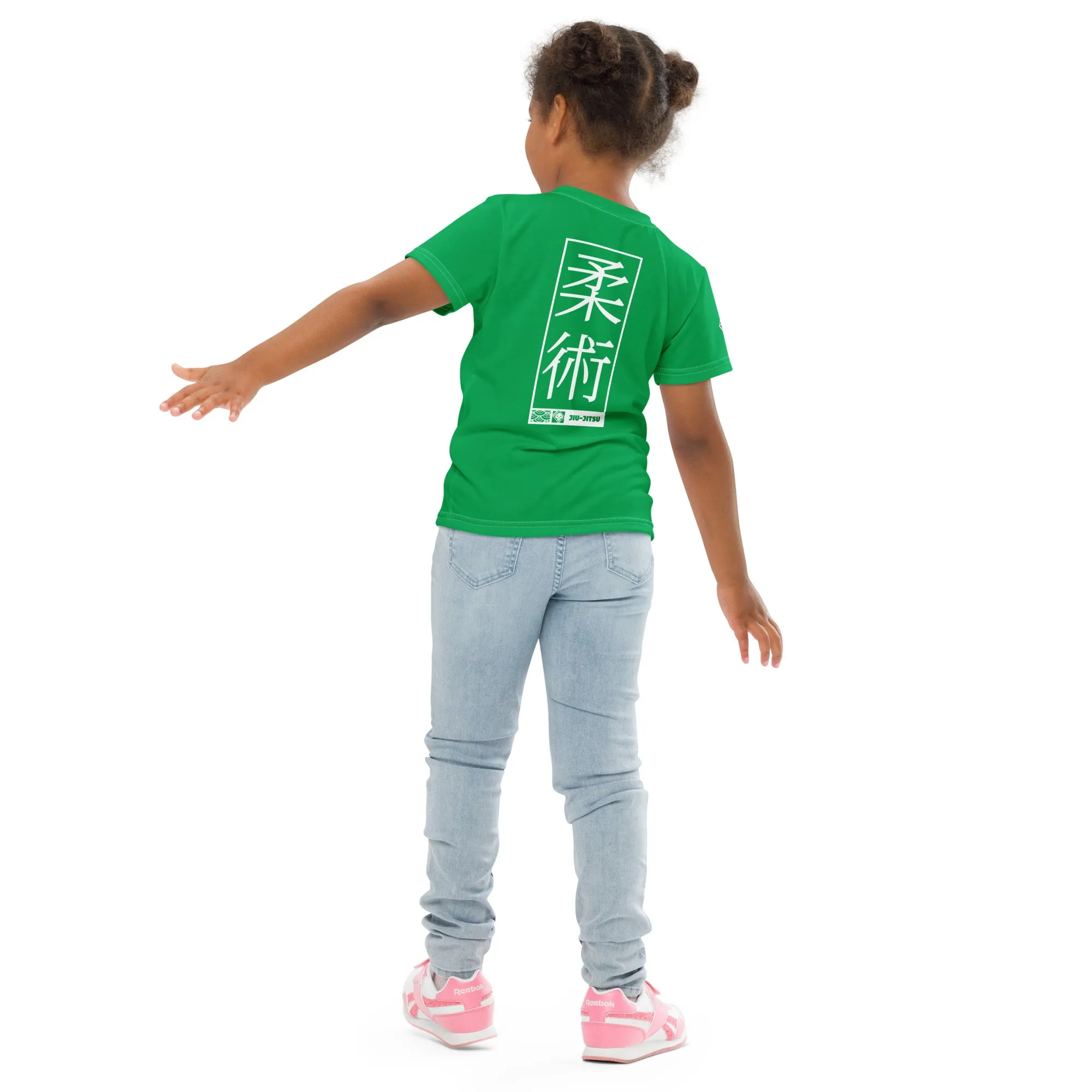 Sun-Safe Style: Girl's Short Sleeve Jiu-Jitsu Rash Guard - Jade