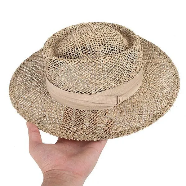 Sunshade Flat Brim Straw Hat 04031752C