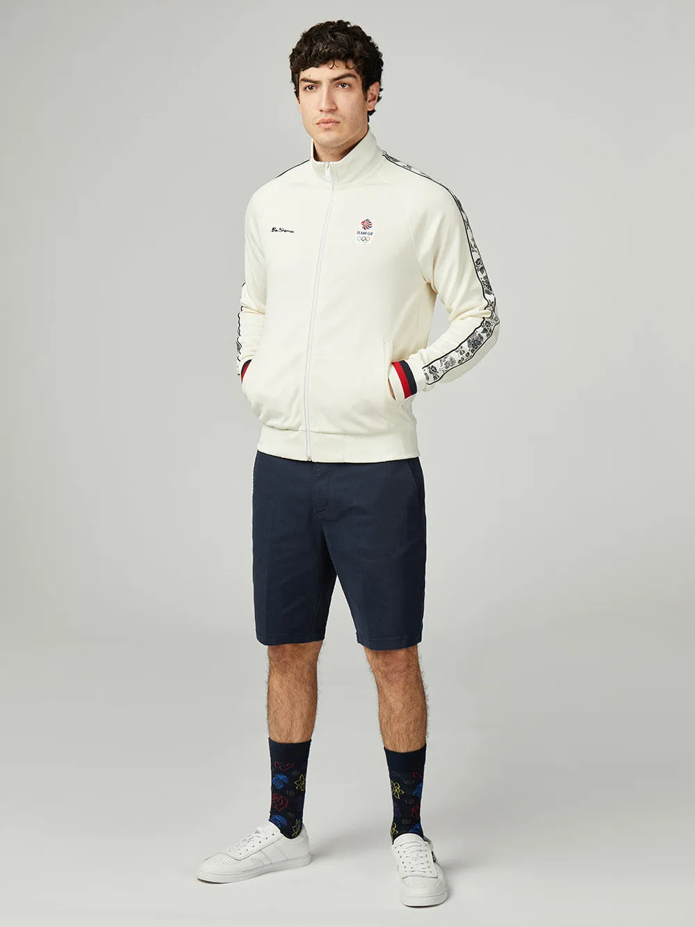 Team GB Taped Track Top - Ivory