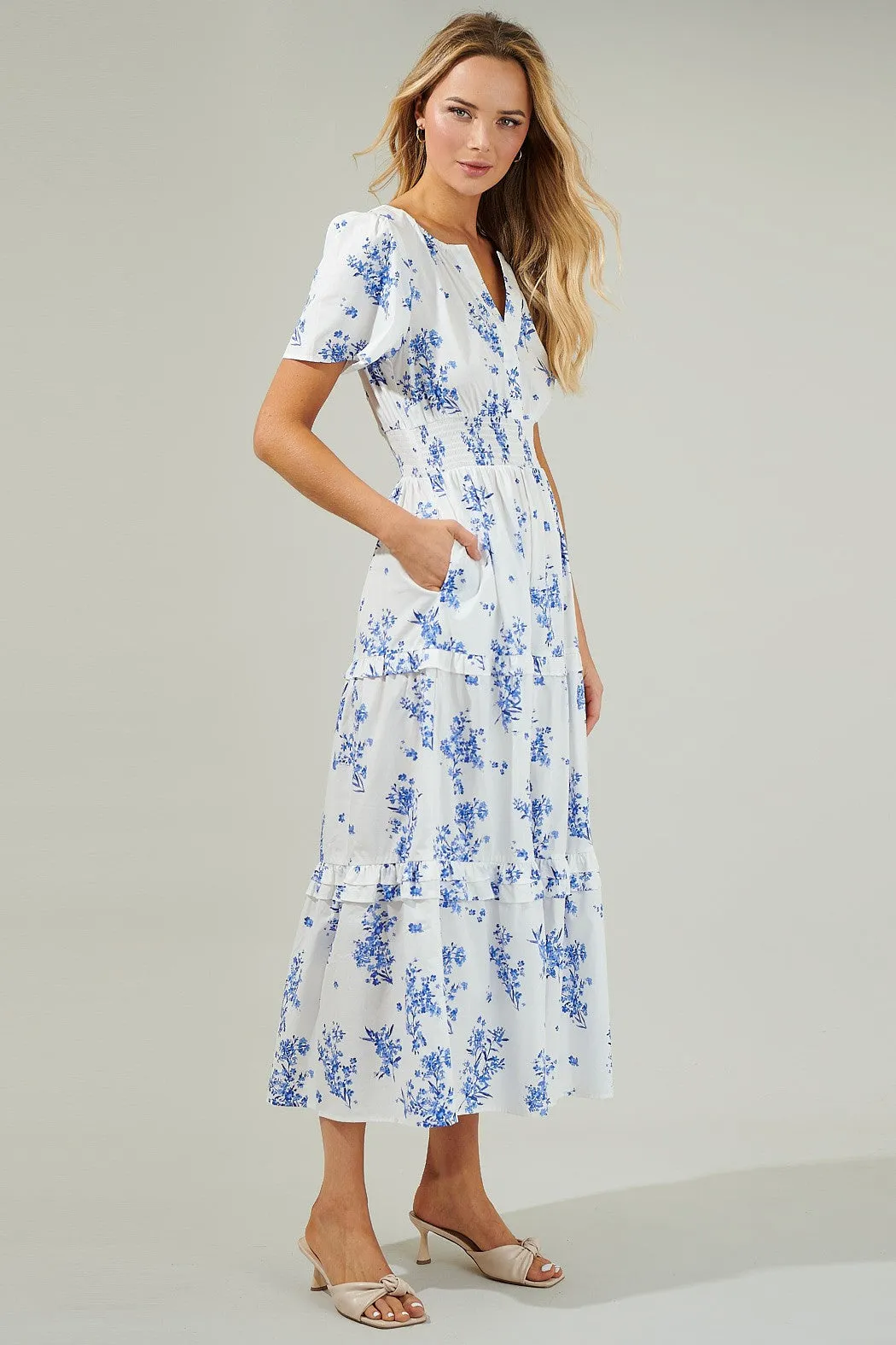 The Etta Poplin Tiered Maxi Dress