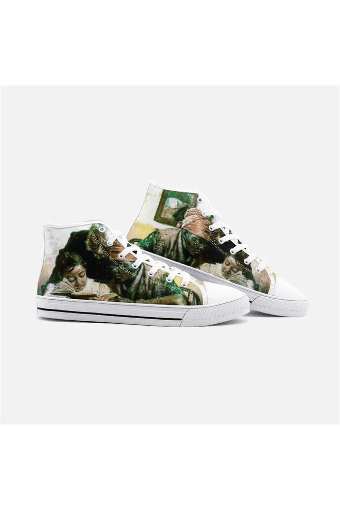 The  Scholar Unisex High Top Canvas Shoes