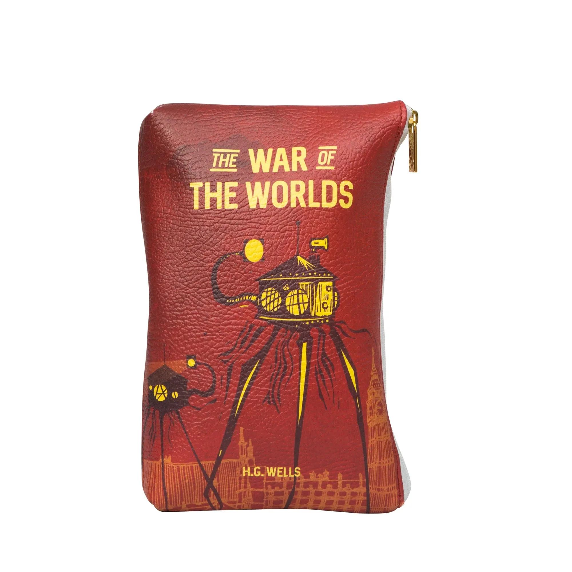 The War of the Worlds Dark Red Book Pouch Purse Clutch