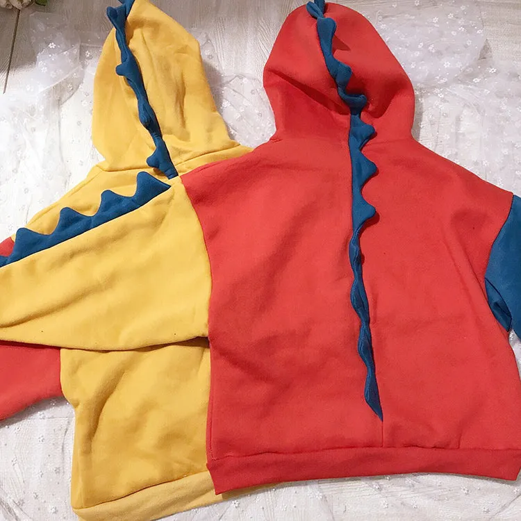 ''THIS IS A DINOSAUR'' STITCHING HOODIE BY23137