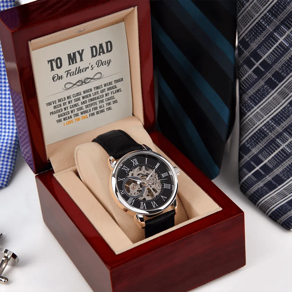 To My Dad | On Father's Day | Men's Openwork Watch