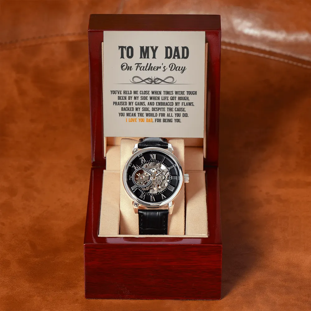 To My Dad | On Father's Day | Men's Openwork Watch