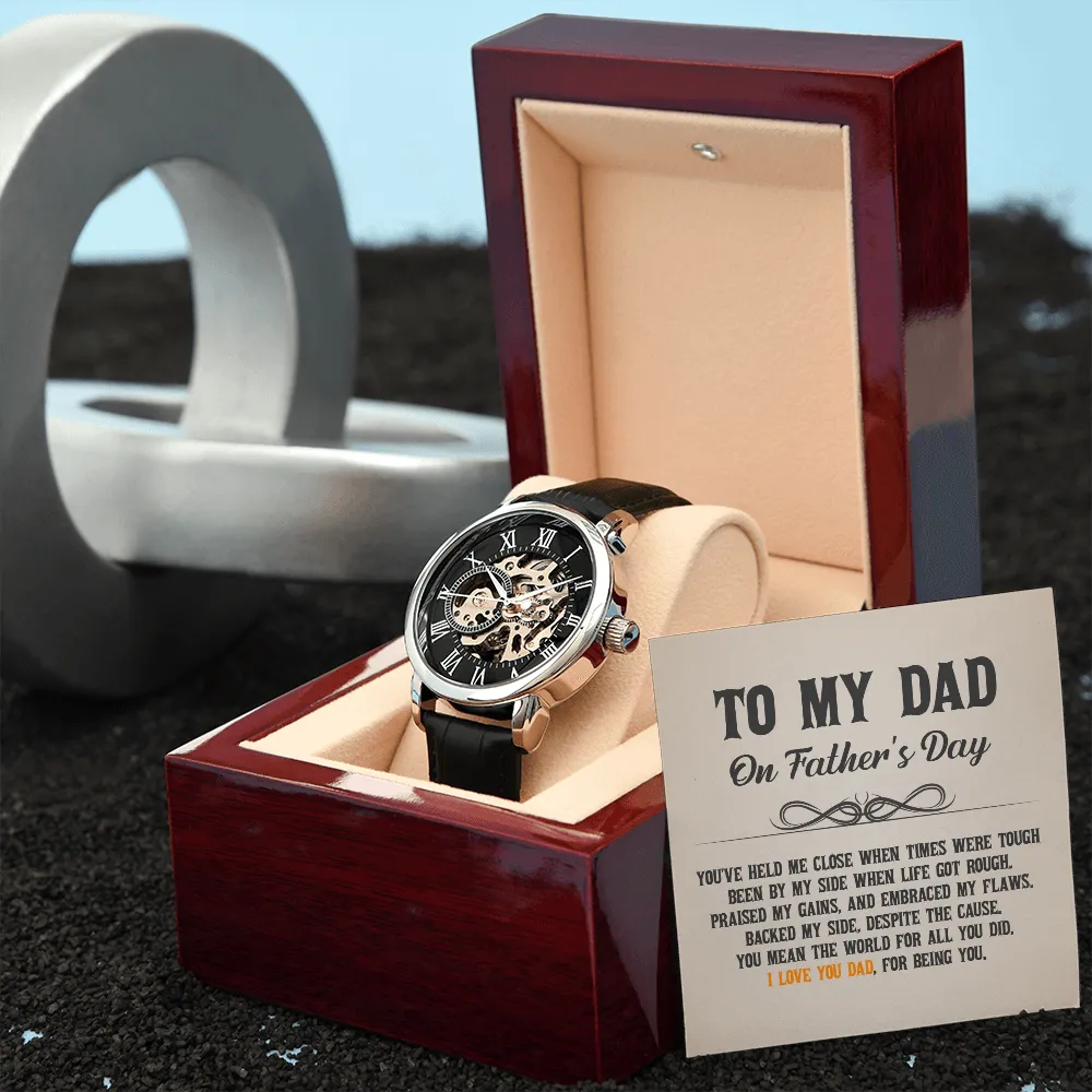 To My Dad | On Father's Day | Men's Openwork Watch