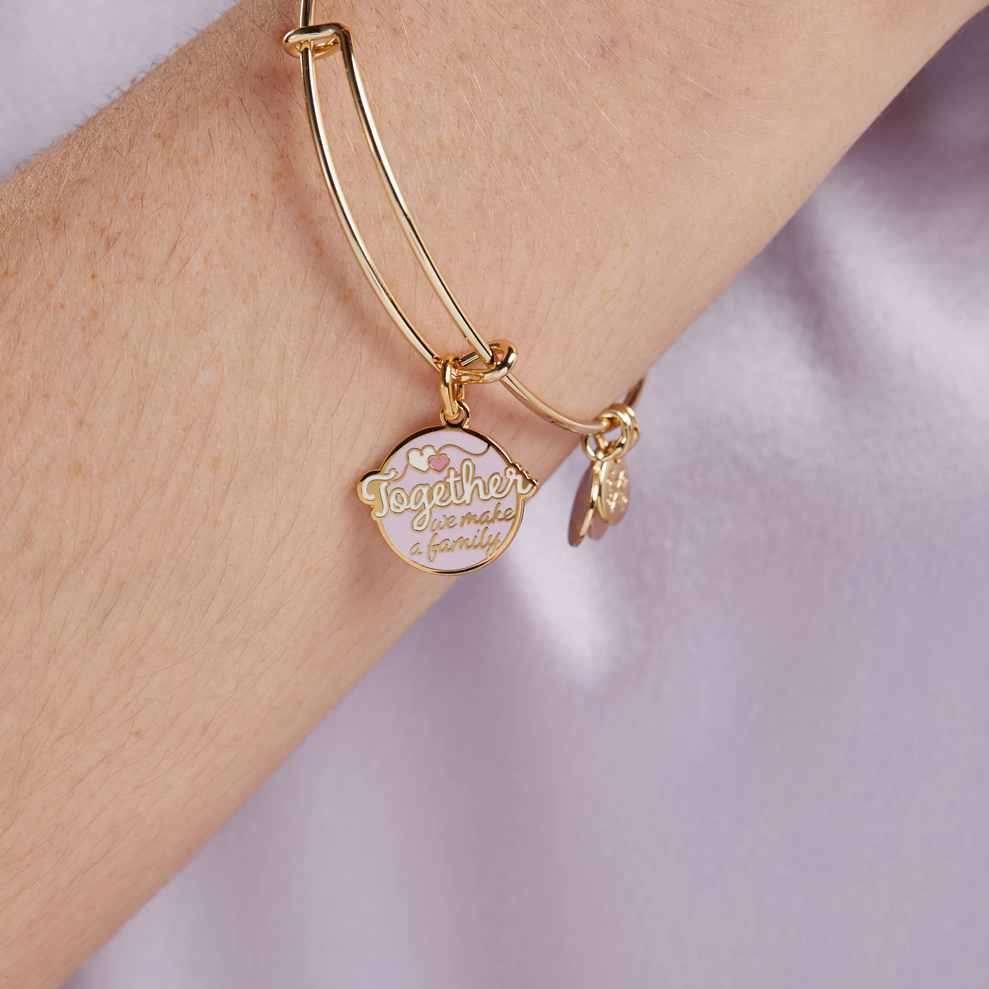 'Together We Make a Family' Charm Bangle Bracelet