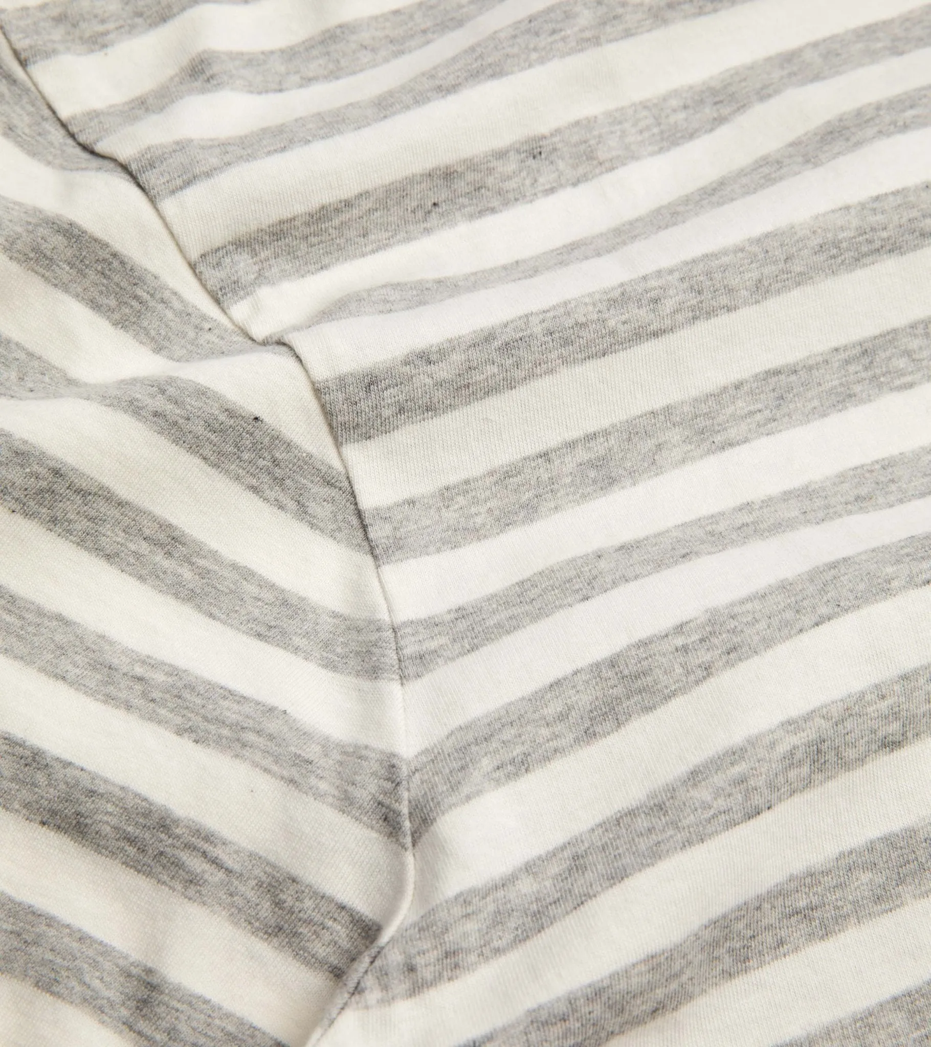 Trunk York Stripe T-Shirt: Ecru/Grey