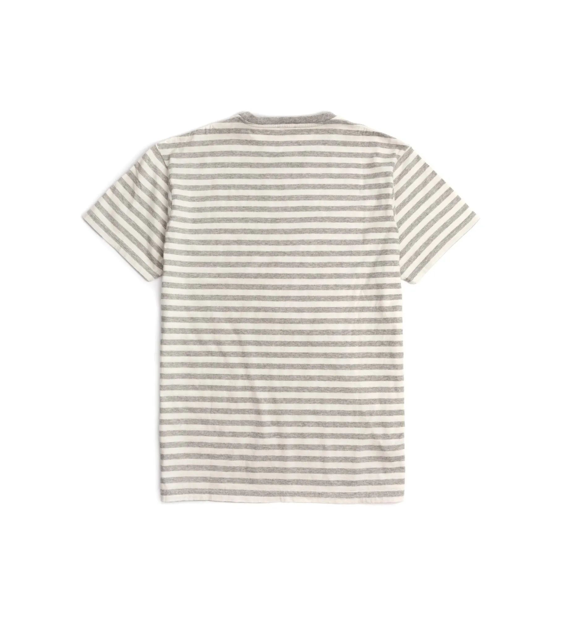 Trunk York Stripe T-Shirt: Ecru/Grey