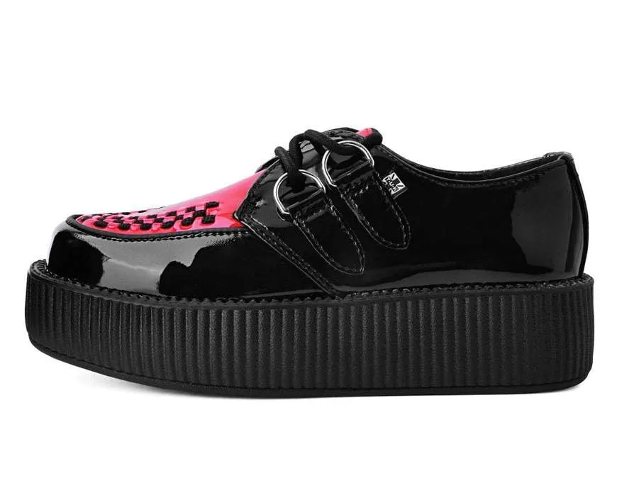 T.U.K BLACK/RED PATENT VIVA MONDO CREEPER