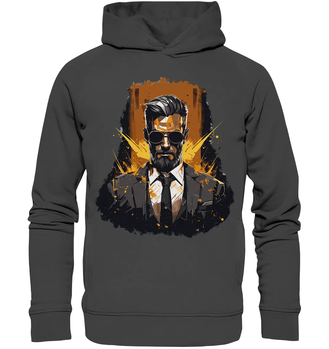 Unisex Bio-Hoodie mit Gentleman Motiv „Der Consultant“