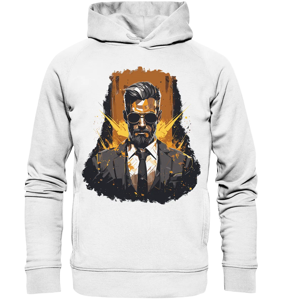 Unisex Bio-Hoodie mit Gentleman Motiv „Der Consultant“