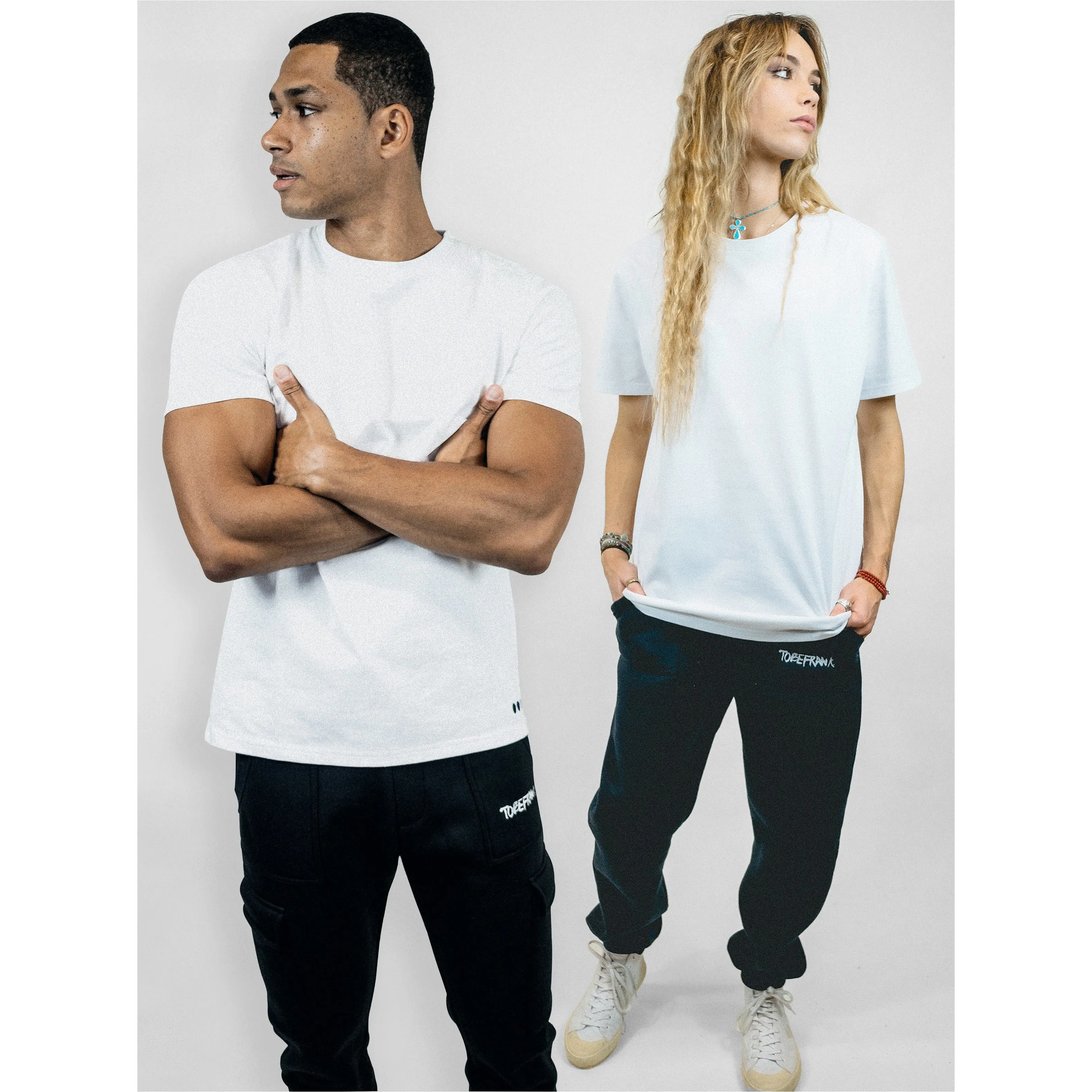 UNISEX BROWER TEE IN WHITE