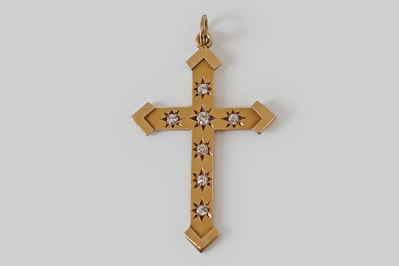 Victorian Diamond Set Passion Cross Pendant