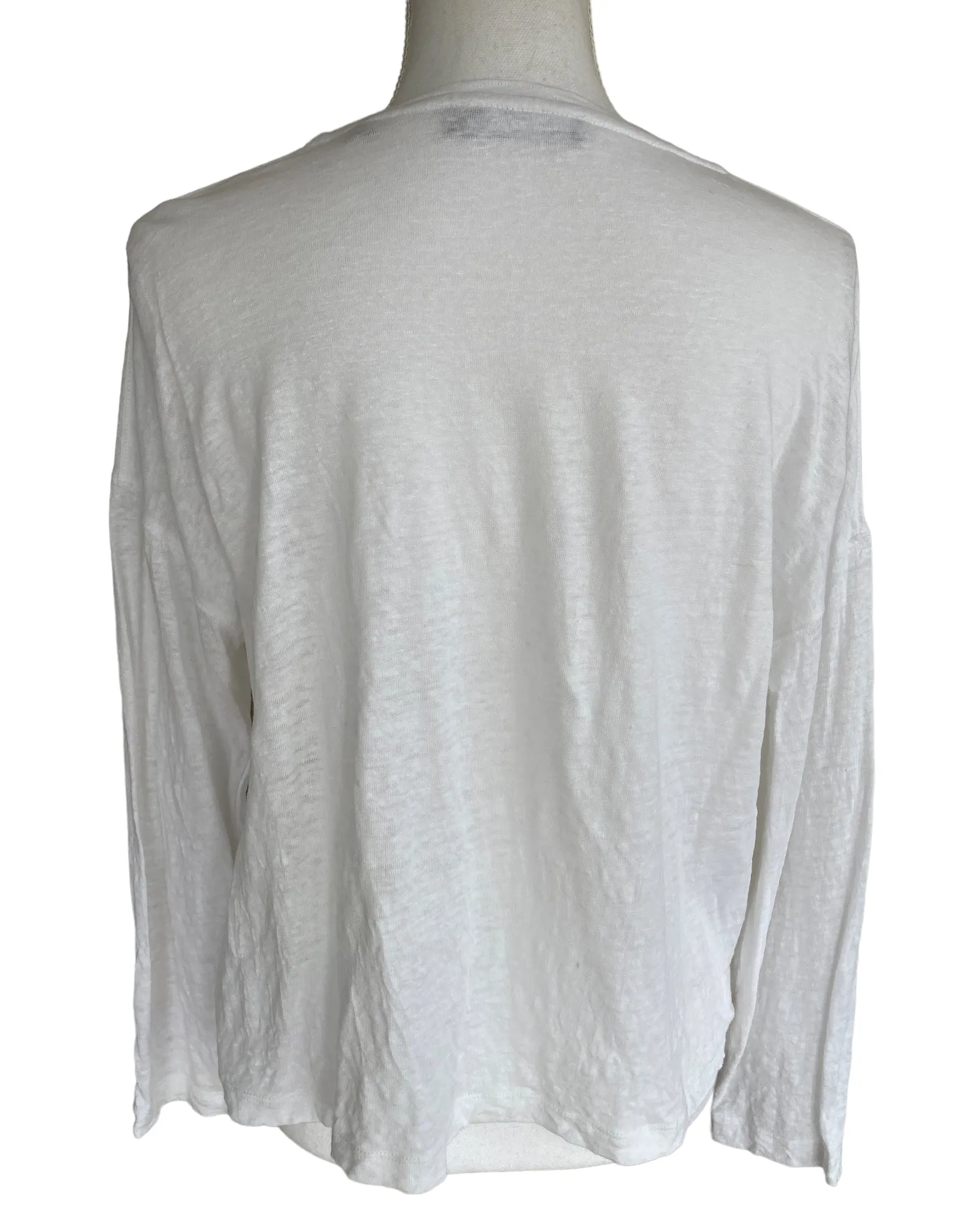 Vince White Linen Top, XS