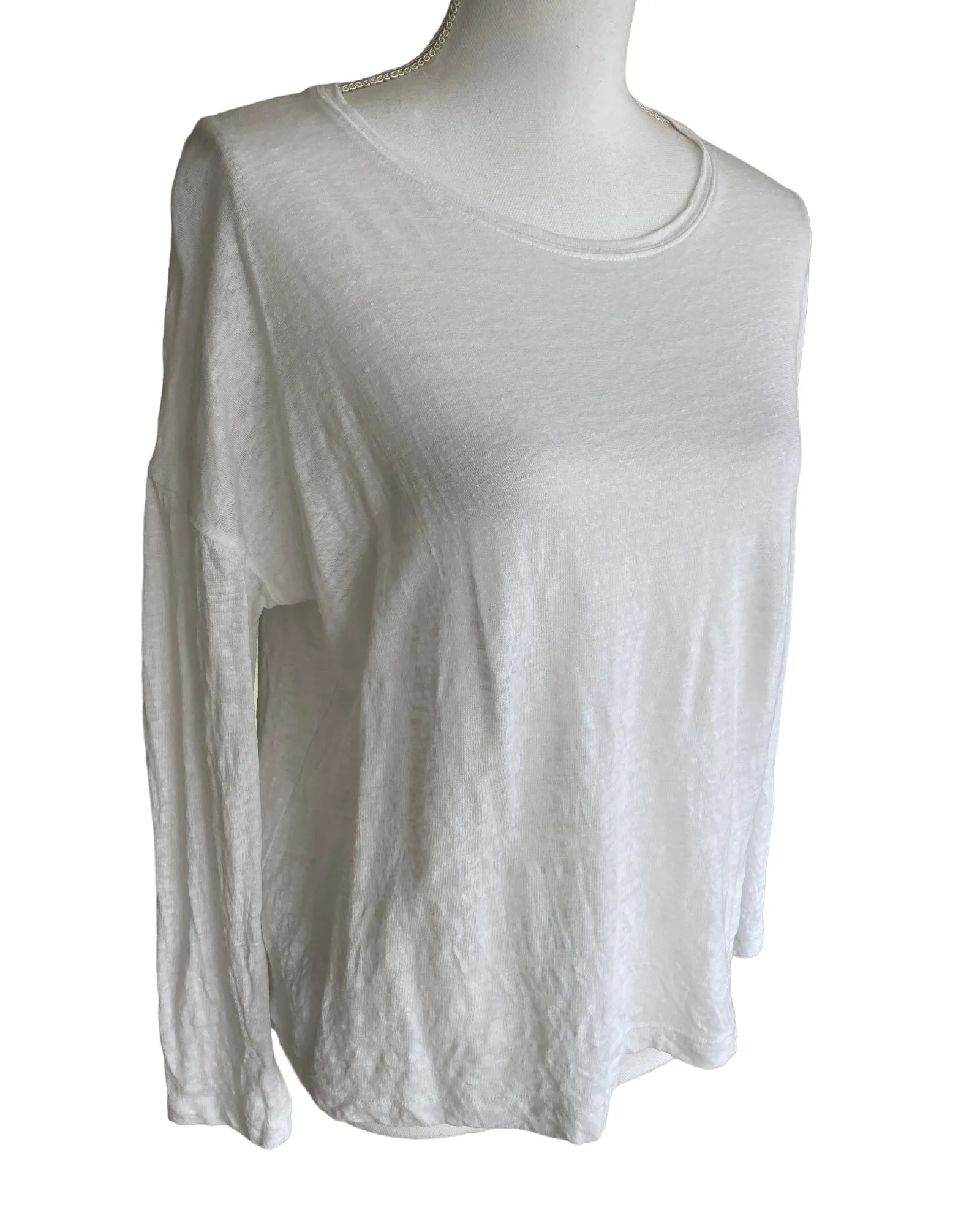 Vince White Linen Top, XS