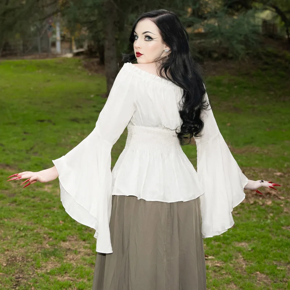 Vintage Renaissance Medieval Gothic Victorian Bell Sleeves Tops