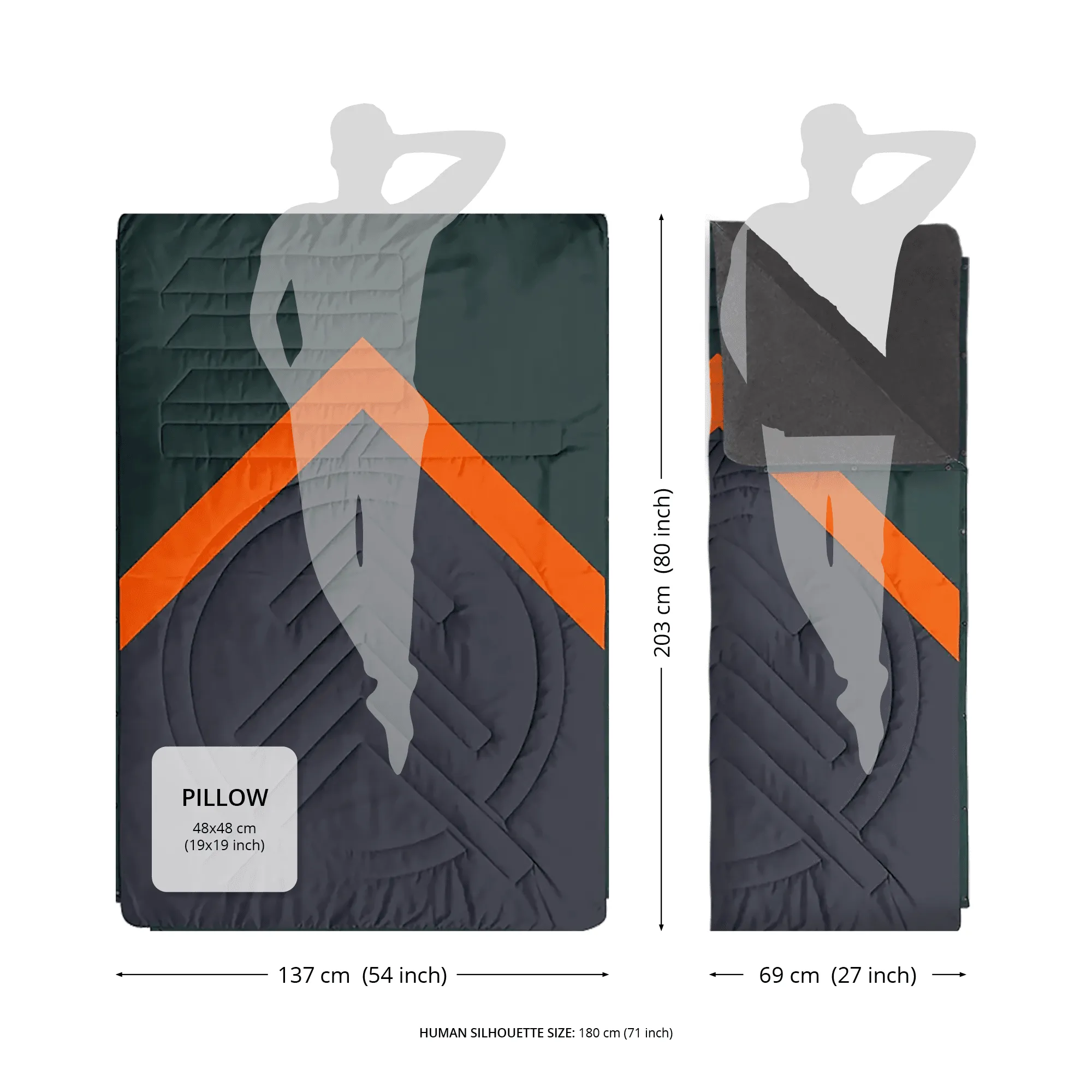 VOITED Fleece Outdoor Camping Blanket - Earth