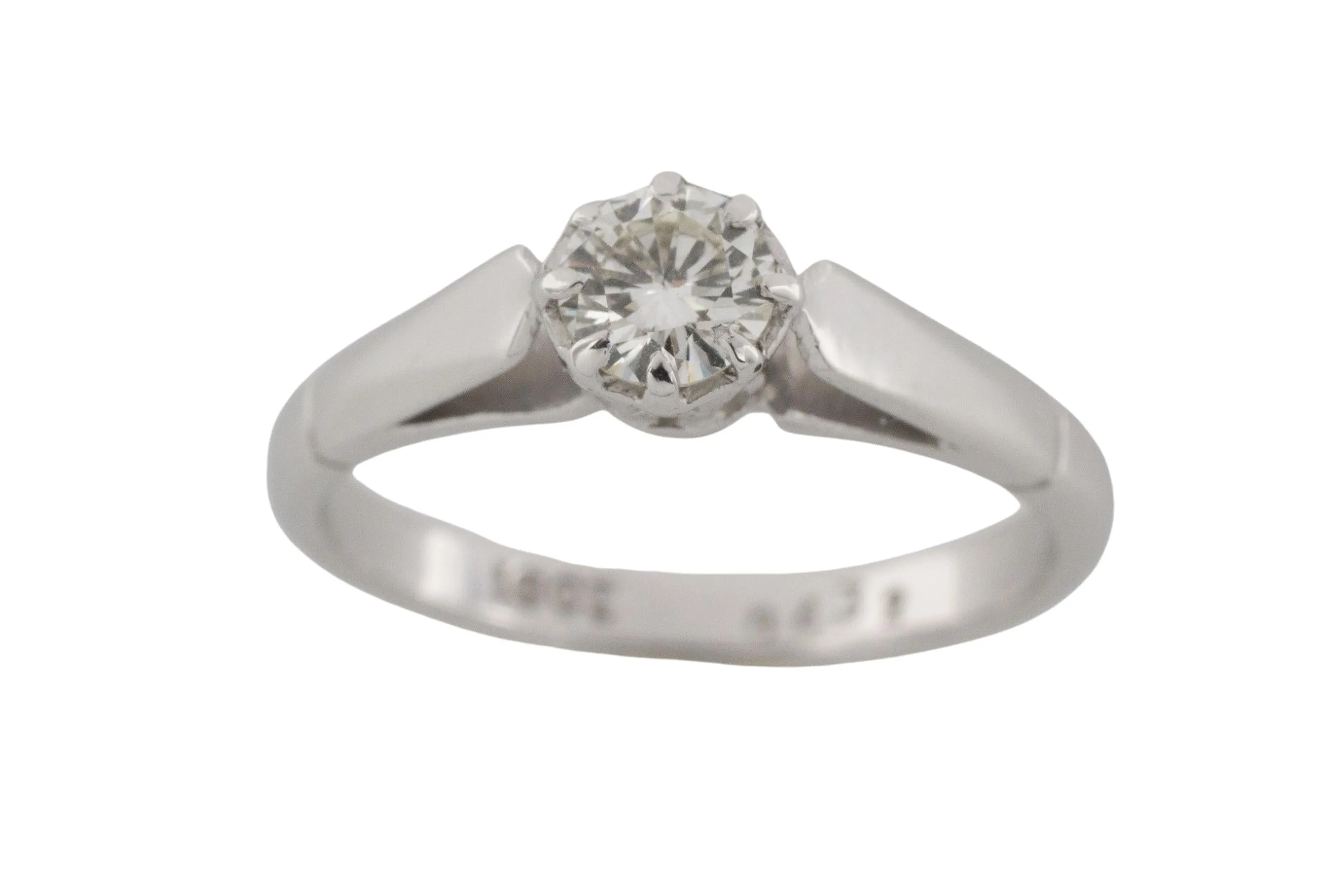 White gold diamond solitaire ring