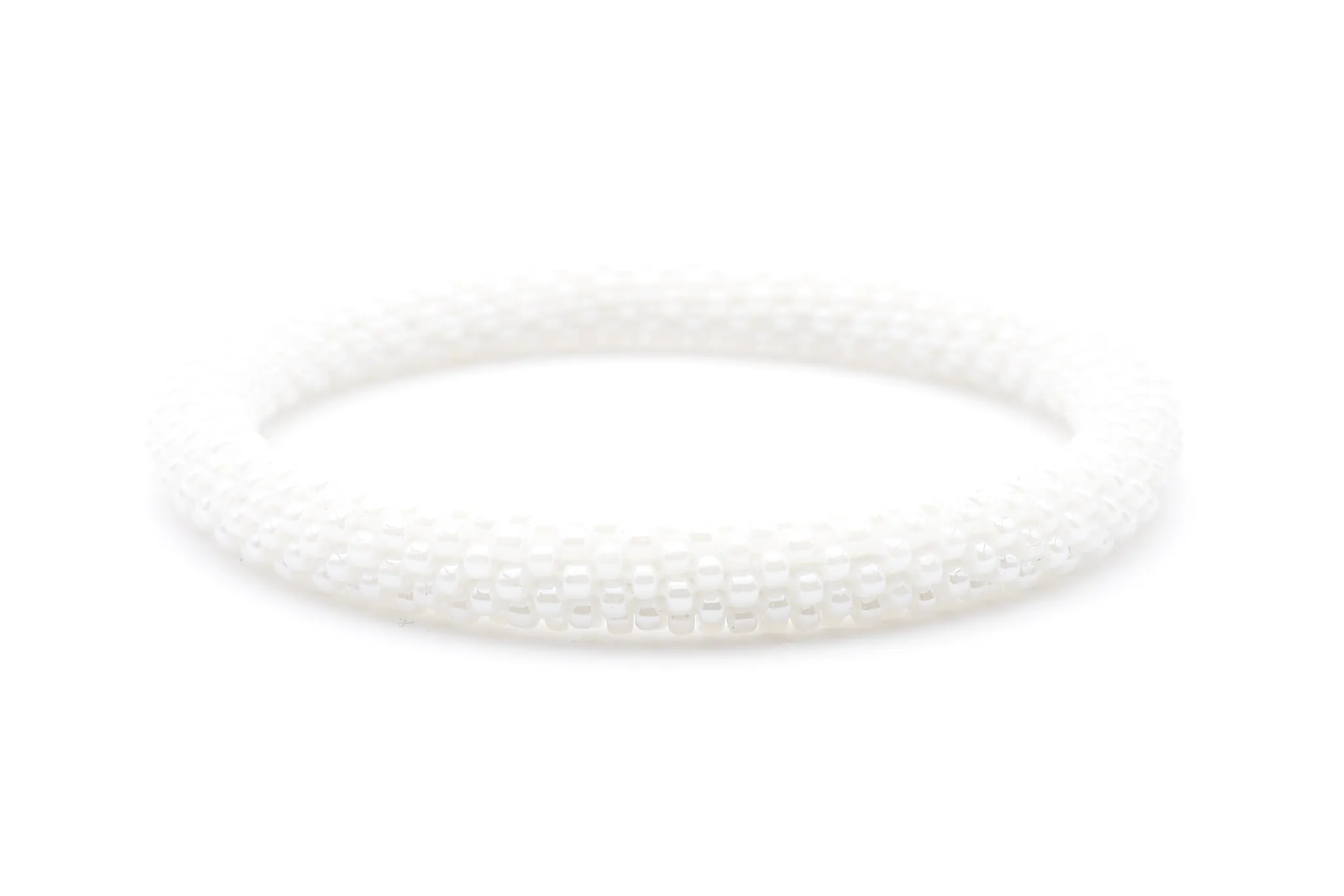 White Solid Bracelet - Extended 8"