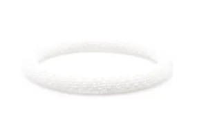 White Solid Bracelet - Extended 8"