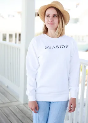 White Unisex Seaside Sweatshirt