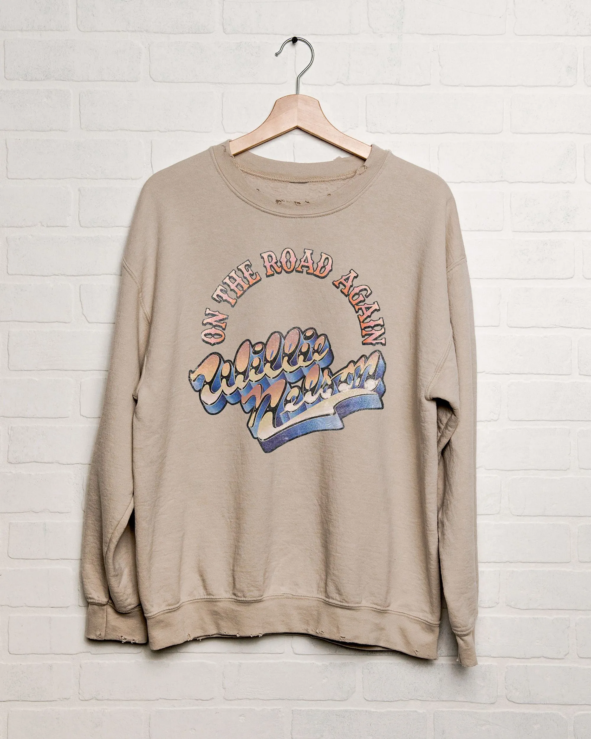 Willie Nelson OTR Metal Sand Thrifted Sweatshirt