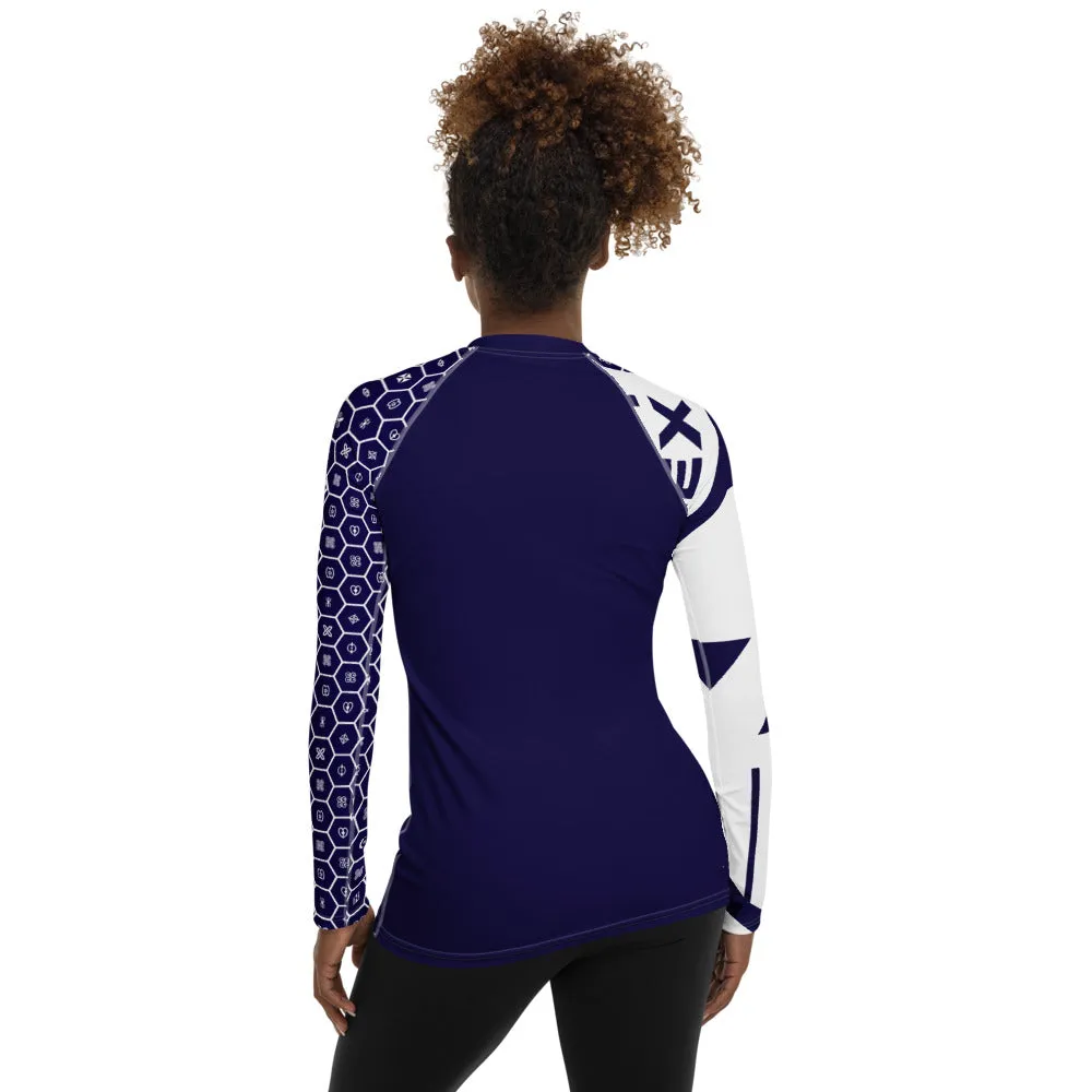 Women's Soldier Complex 001 Long Sleeve No Gi BJJ Compression Rash Guard for Jiu Jitsu, MMA, Grappling and Wrestling