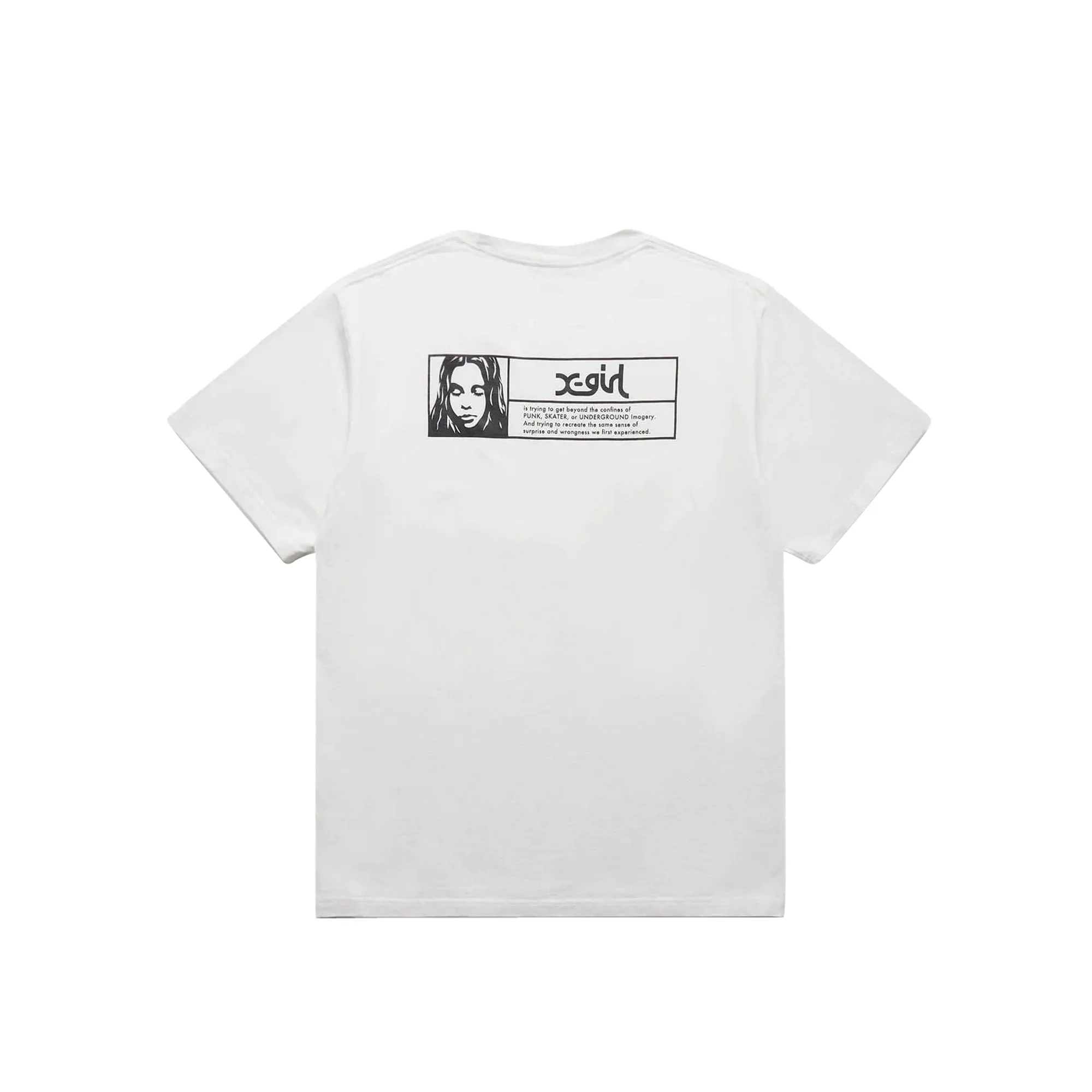 X Girl Womens Face Box Logo SS T Shirt