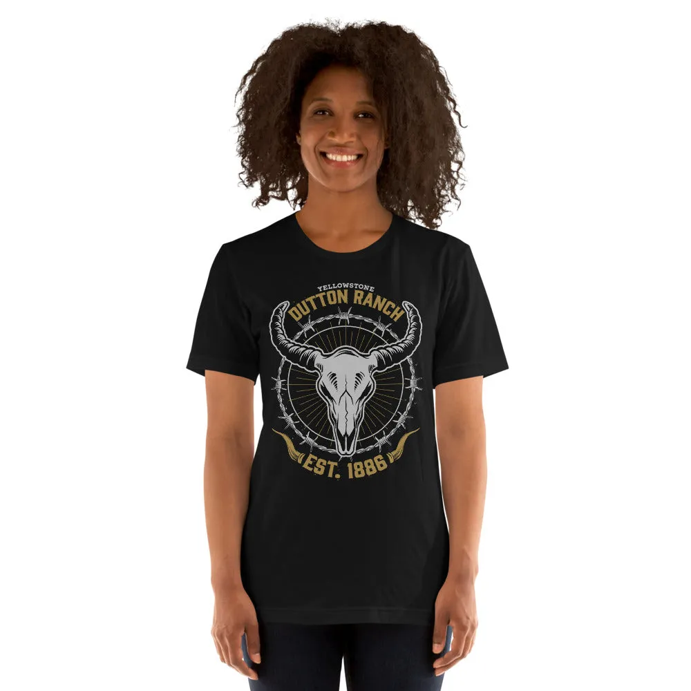 Yellowstone Dutton Ranch Skull Unisex T-Shirt