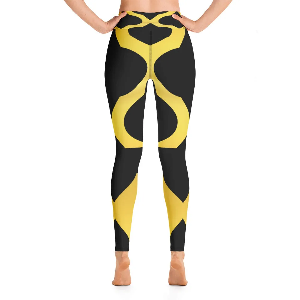 Yoga Leggings Gold and Black