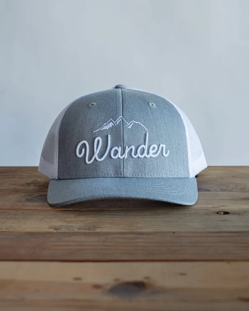 Youth Trucker Hat - Grey / White