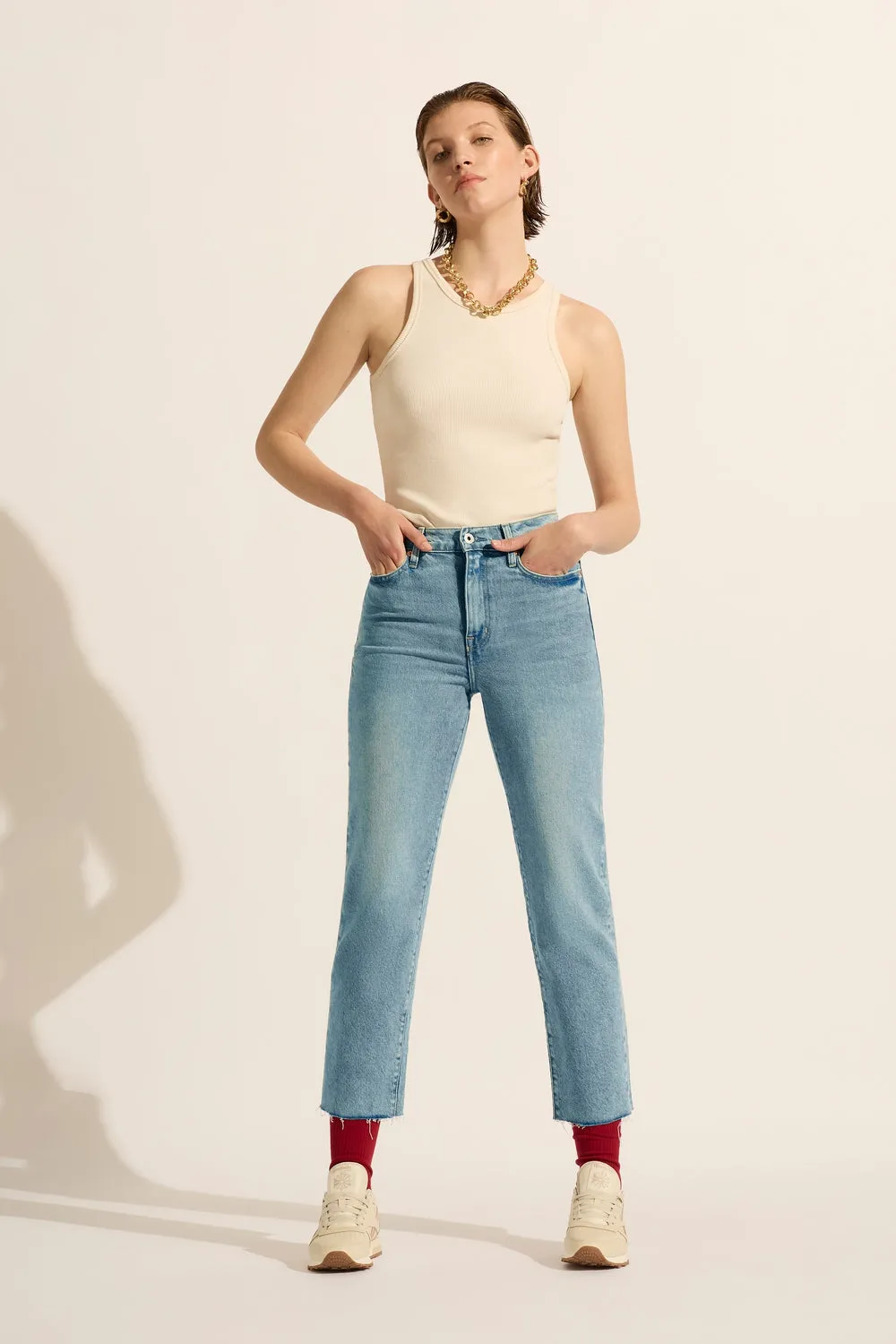 Zoe Crop High Rise Straight Jean - Sunday