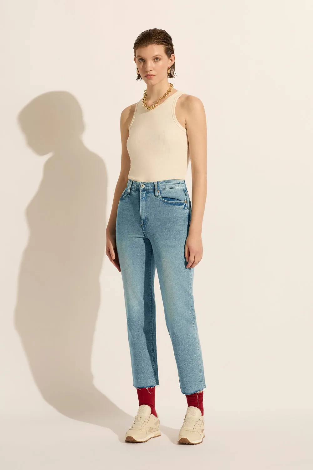 Zoe Crop High Rise Straight Jean - Sunday