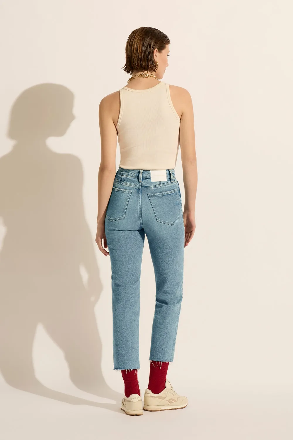 Zoe Crop High Rise Straight Jean - Sunday